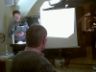 Michael DB6NT giving a talk about his transverters