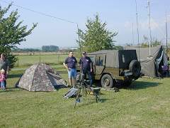 EmComm Iltis with SG 211 Tripod portable HF/V/U/SHFAntennas , Solar Paneland OM Robert DG7FCJ ,  OM Ralf DK8FA ex DH8FAP and Fritz DL5FAU