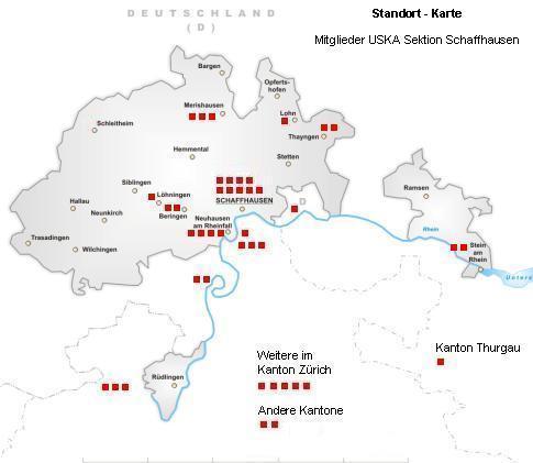 Karte Mitglieder USKA Sektion Schaffhausen