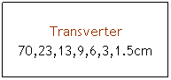Textfeld: Transverter
70,23,13,9,6,3,1.5cm
